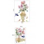 Sticker decorativ Flori in vaza model 3D 113 x 78 cm
